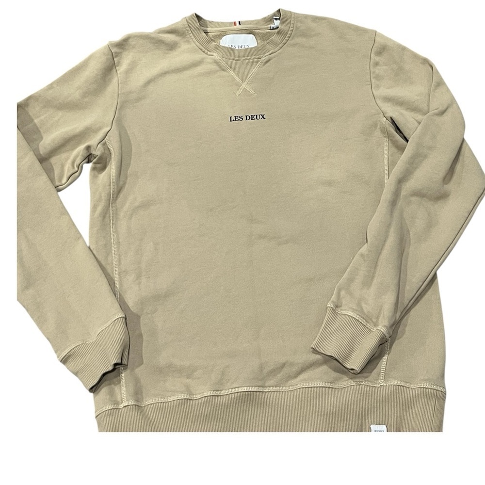 Les Deux Men's Beige round Crewneck Sweater XS Portugal